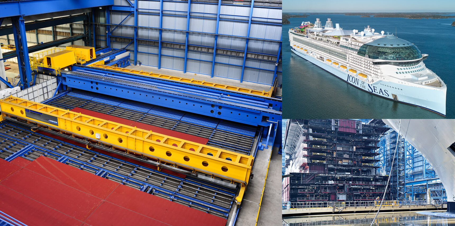 Graebener Panel Production Line, Carnival Jubilee from Meyer Werft, Ship Deck Sections